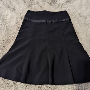 Y2K Vintage Fit Flare Black A-Line Skirt